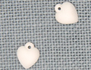 MH12074 - V Sm Domed Heart Matte Crystal