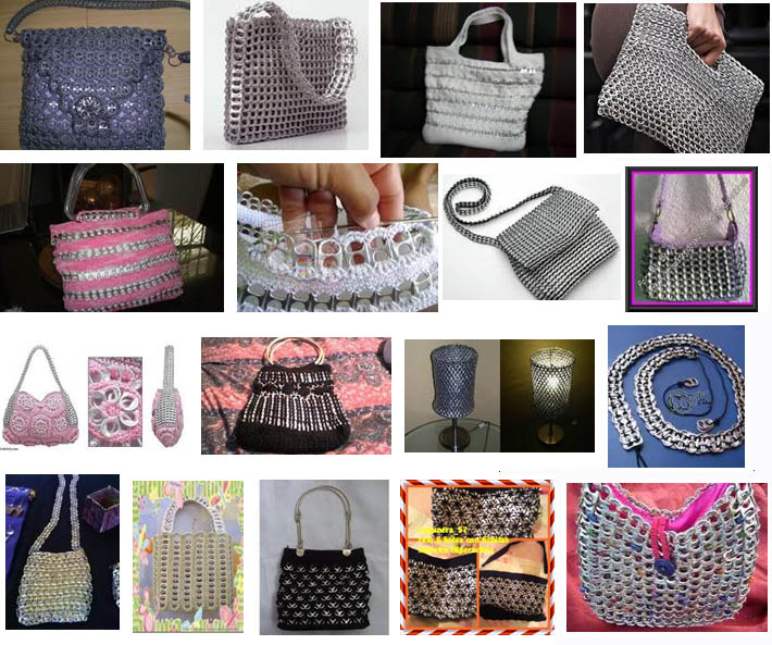 Bolsos y artículos hechos con anillas de lata