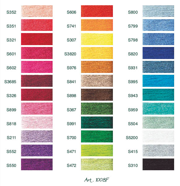 Tabla de colores DMC Satinado